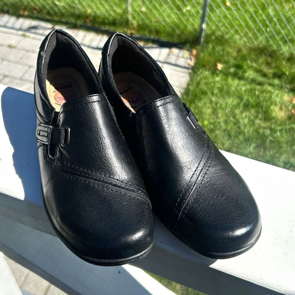 Earth Spirit Women’s Black Slip On Casual Comfort Shoes Synthetic Upper 9.5M